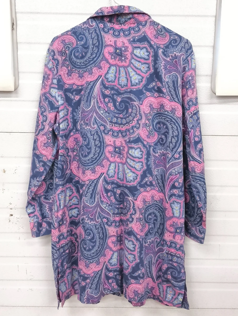 Lauren Ralph Lauren Pink & Navy Paisley Cotton Button-Front - Picture 2 of 7